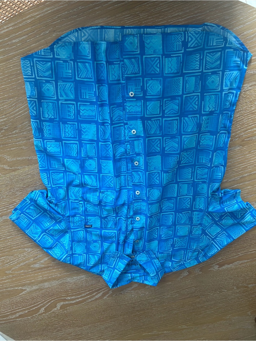 chubbies Blue Turquoise Geometric Short-Sleeve Bodysuit